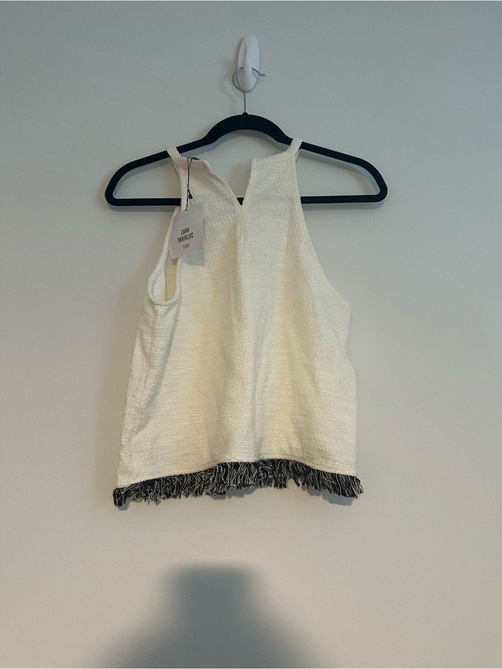zara trafaluc cropped off white sleeveless top - Picture 2 of 7
